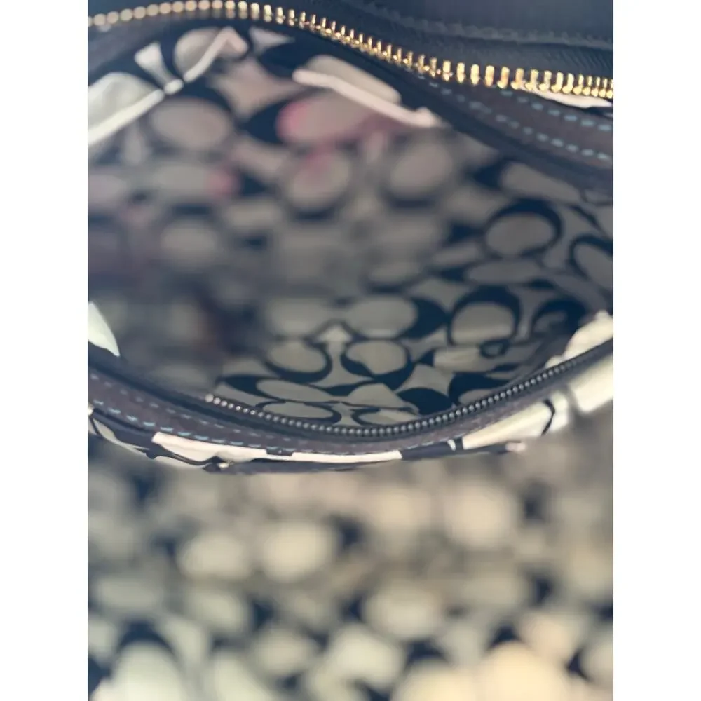 Coach Legacy Weekend Tote 19811 Black Nylon Leather Large Carryall Bag